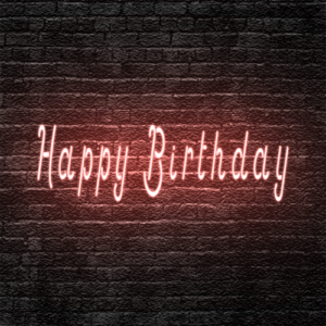 “Happy Birthday” Neon Sign